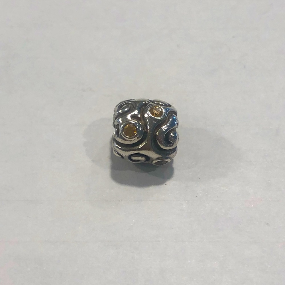 Pandora swirl citrine charm